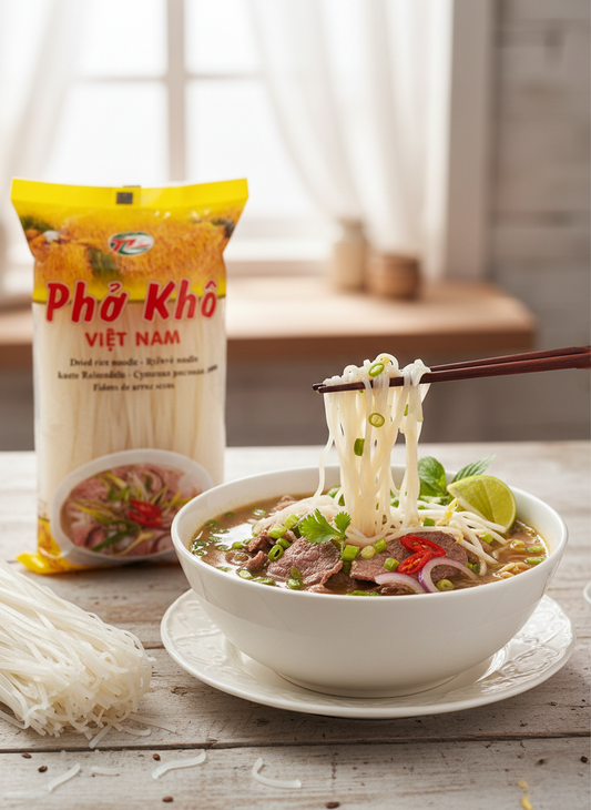 Phở Khô – Autentikus Vietnámi Szárított Rizstészta (500g)