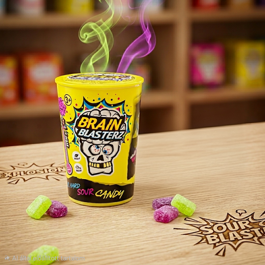 Brain Blasterz Savanyú Keménycukorka (48g) – Az igazi savanyú kihívás!