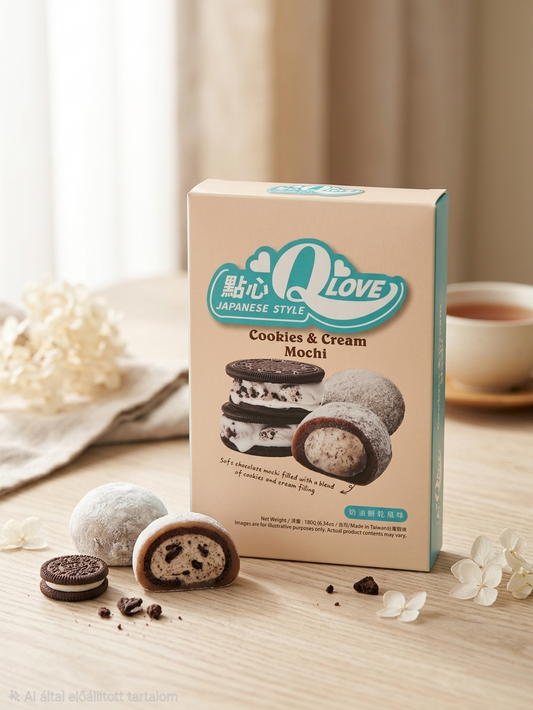 Q Love Cookies & Cream Mochi – Krémes japán stílusú édesség