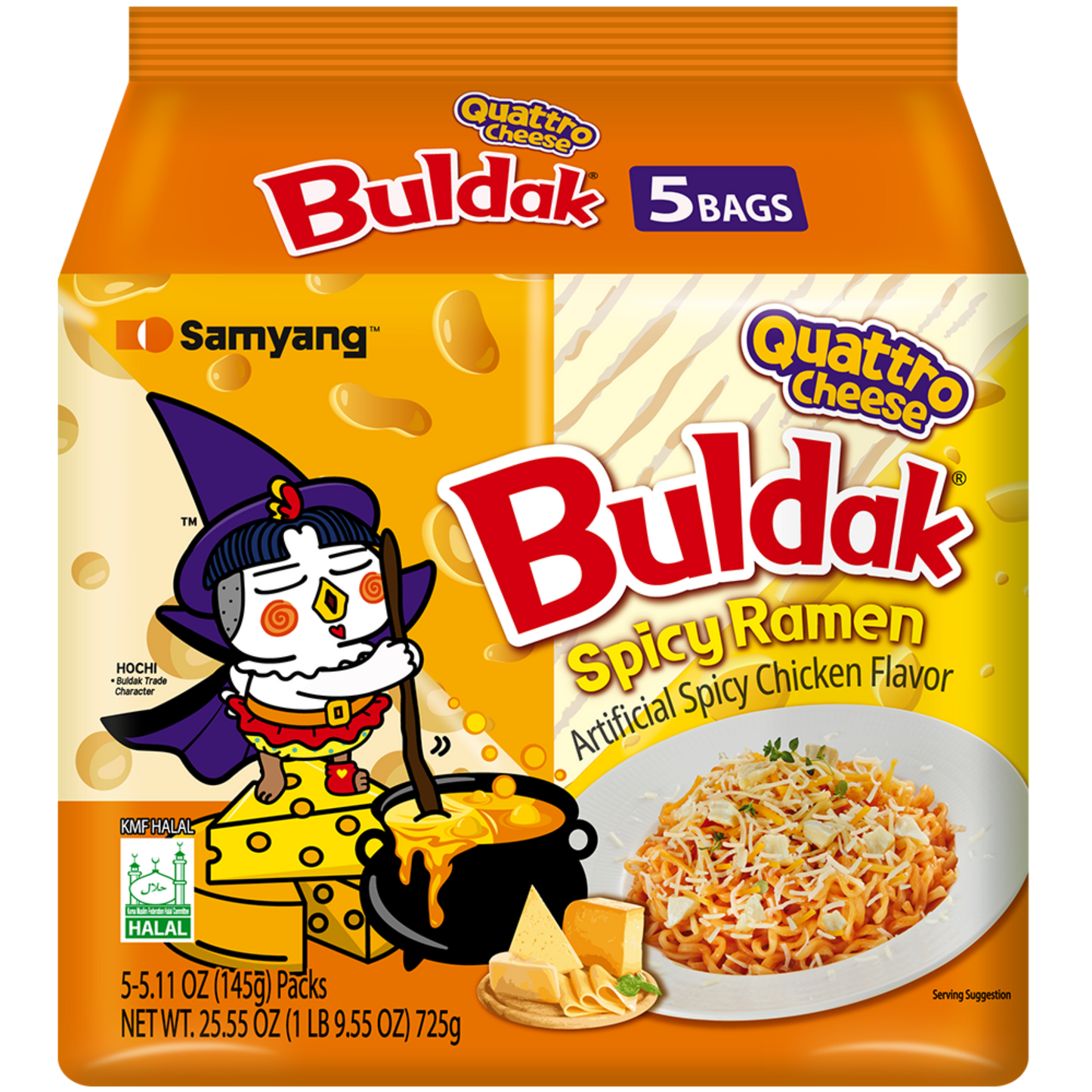 5 buc Samyang buldak QUATTRO paste cu patru branza 145g