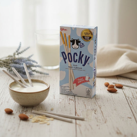 Glico Pocky Milk Flavour – Krémes Tejes Kekszpálcika (39g)