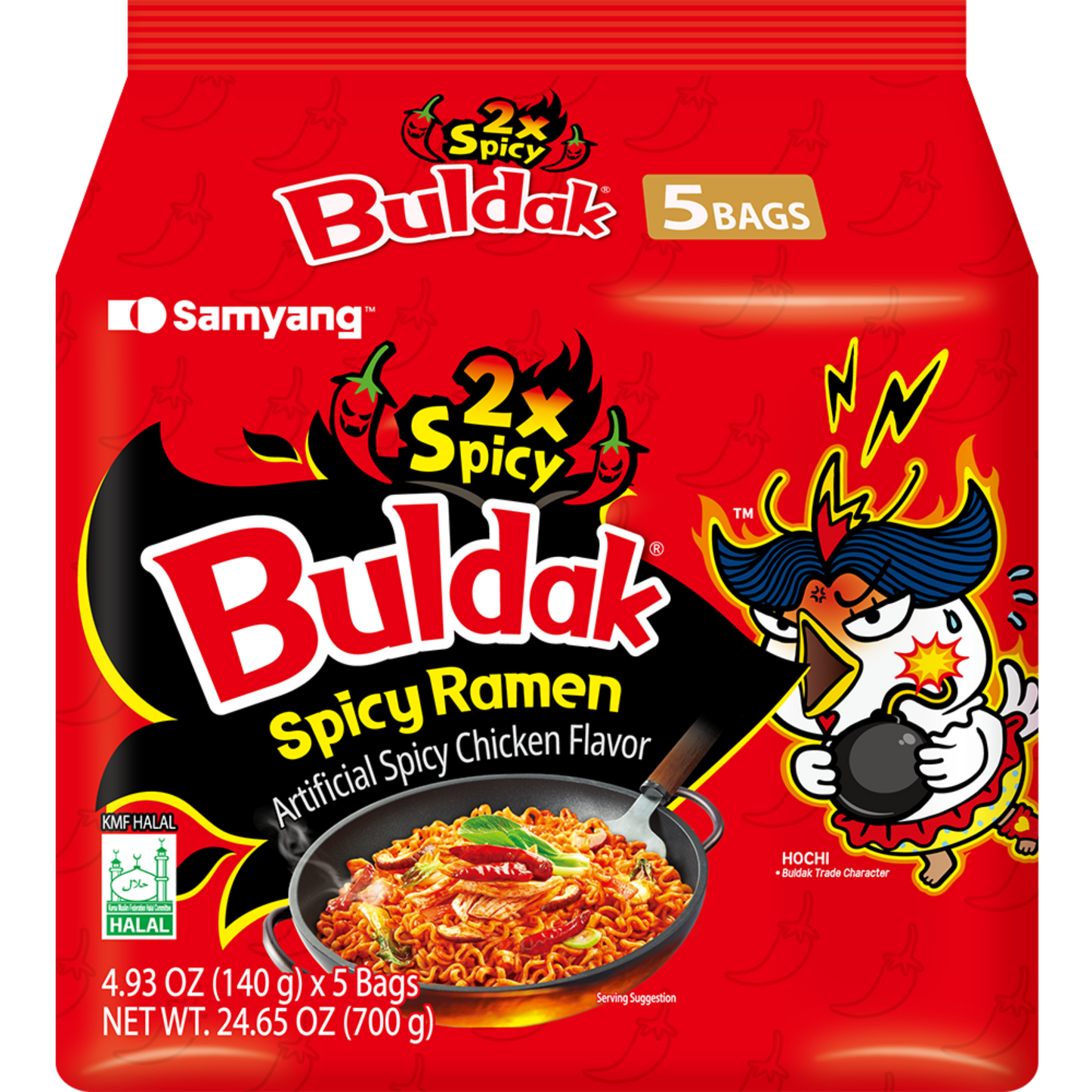 5 buc. SAMYANG BULDAK 2X PASTE CU AROMĂ DE PUI PICANT 140G