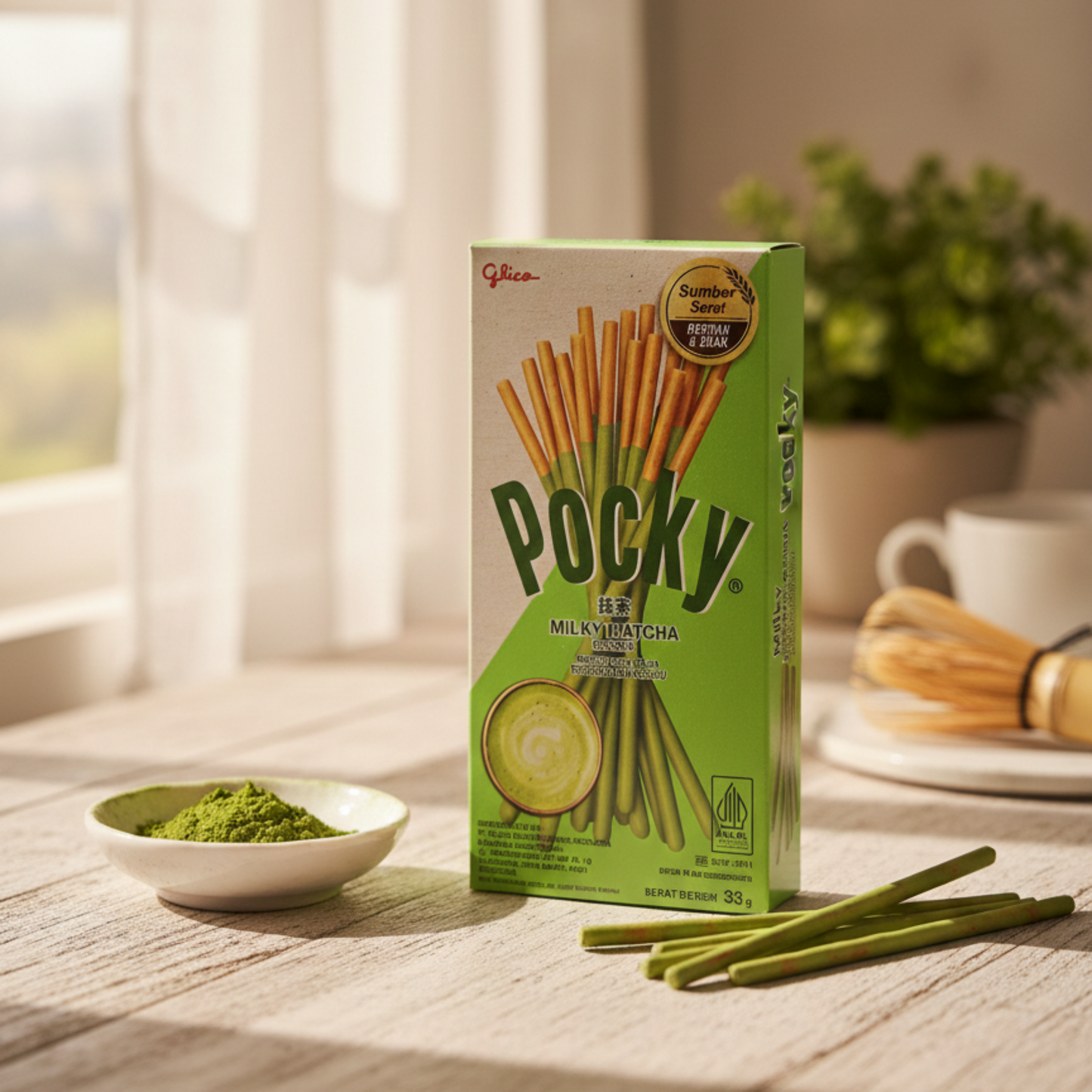 Pocky Milky Matcha – Krémes zöld tea élmény Japán stílusban (33g)