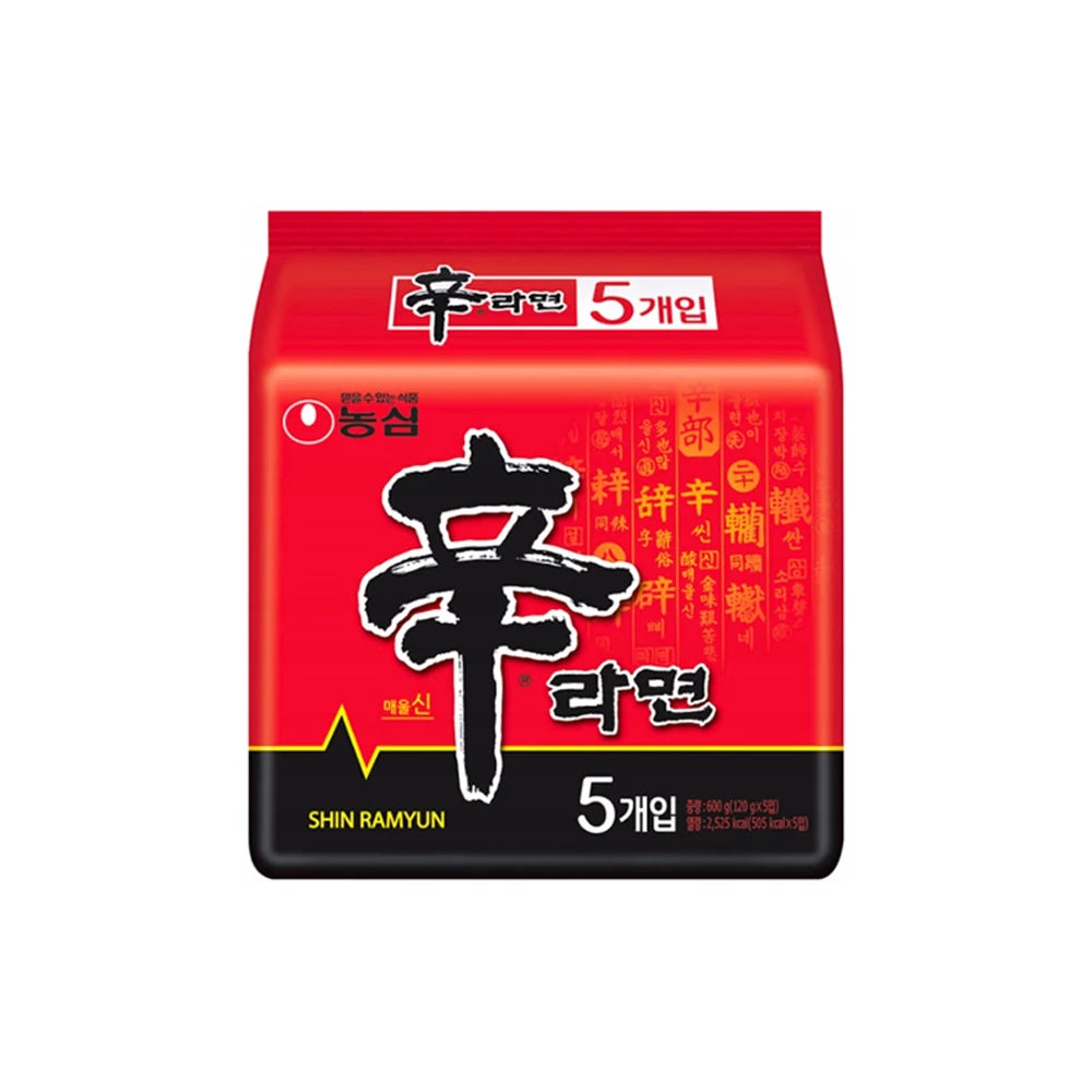 5 db Nongshim Shin Ramyun Instant Tésztaleves 120gr