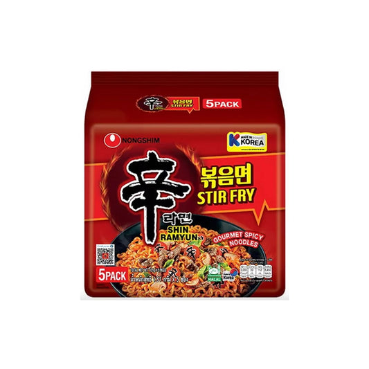 5 db Nongshim Stir Fry Shin Ramyun Instant Tészta