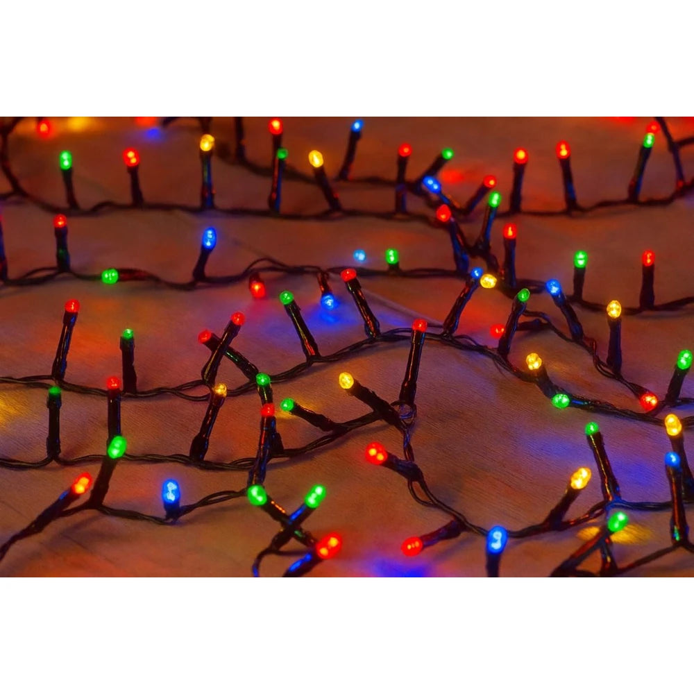 Beltéri karácsonyi fényfüzér 100 LED - 8m - Színes