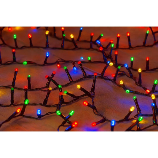 Beltéri karácsonyi fényfüzér 100 LED - 8m - Színes