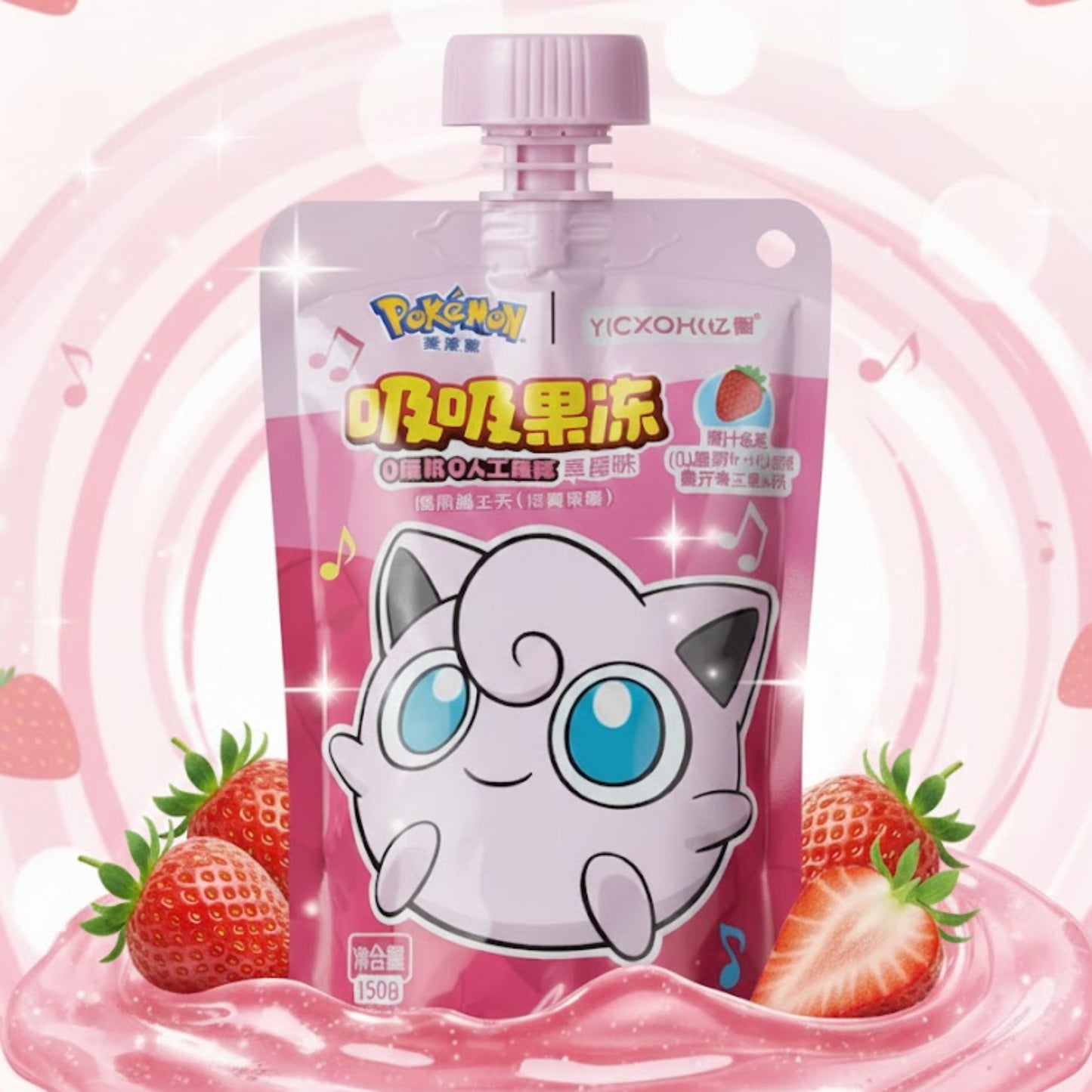 Yizhi Pokémon Liquid Strawberry Flavored Jelly 150g