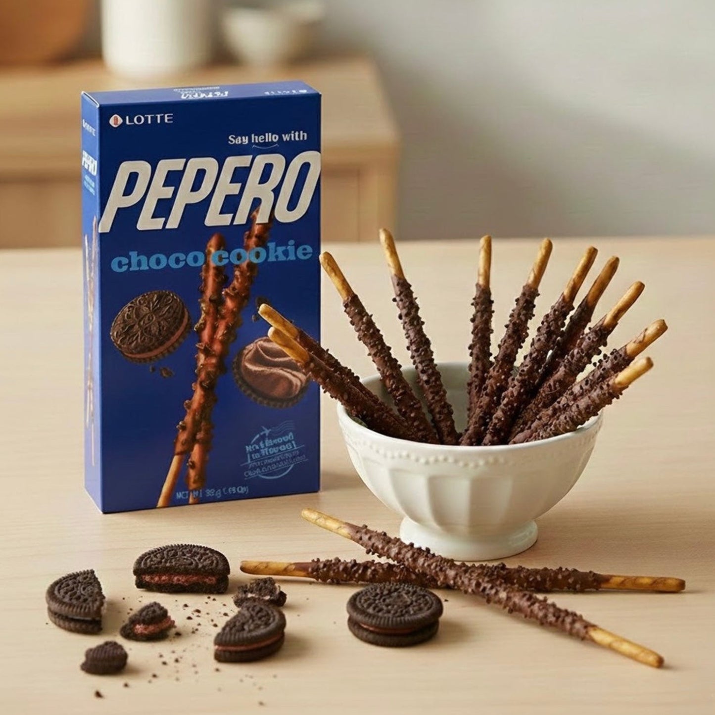 Biscuiți cu aromă de fursecuri cu ciocolată Pepero